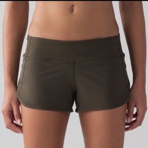 Lululemon Speed Shorts Dark Olive / Green
